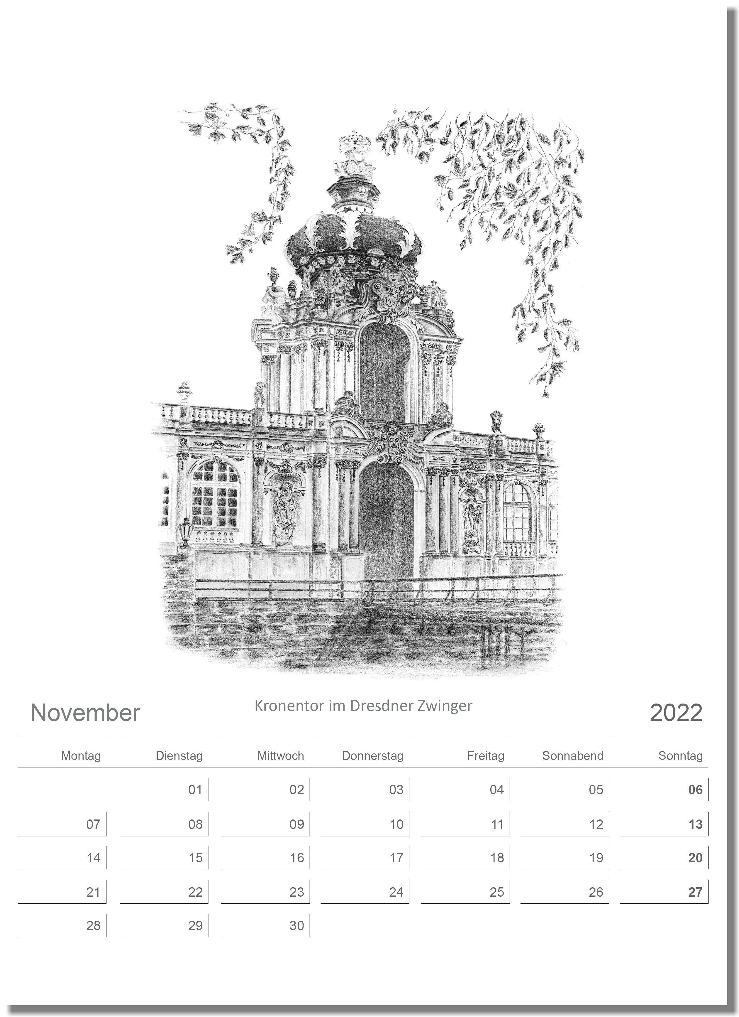 Kalender Dresden November 2022